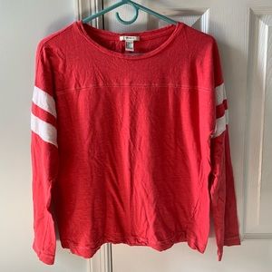 Forever 21 Long Sleeve Red/White Baseball Tee